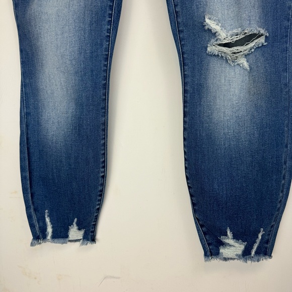 Judy Blue Skinny Jeans Sz 22W Distressed Raw Hem Stretch - Picture 7 of 13